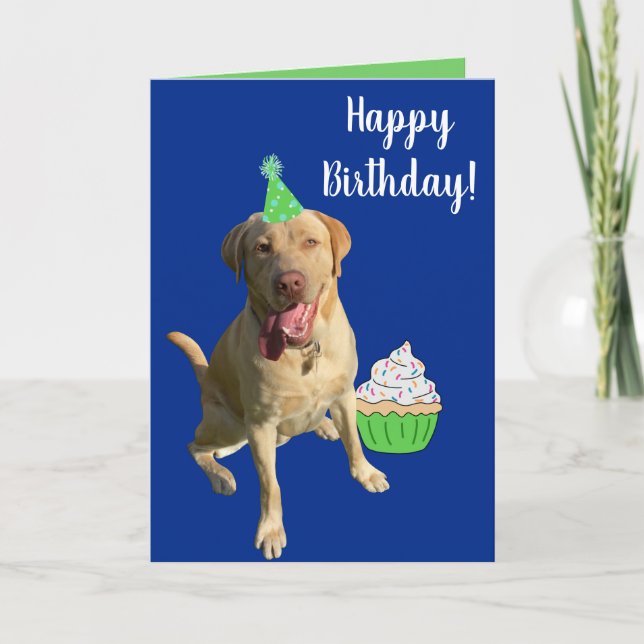 Dudley Labrador Birthday  Card (Front)