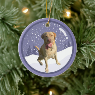 Dudley Labrador Ceramic Tree Decoration
