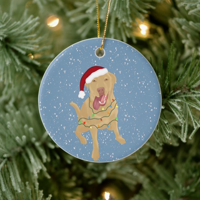 Dudley Labrador Christmas  Ceramic Tree Decoration (Tree)