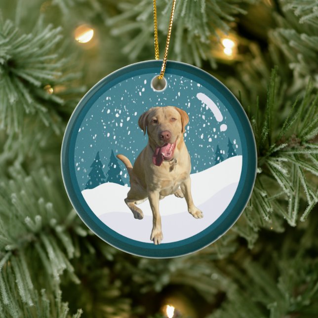 Dudley Labrador Christmas  Ceramic Tree Decoration (Tree)