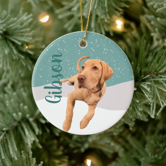 Dudley Labrador Christmas Ceramic Tree Decoration (Tree)