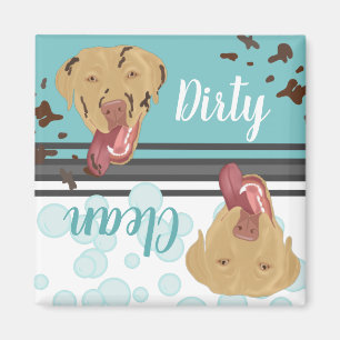 Dudley Labrador Retriever Dirty/Clean Dishwasher Magnet