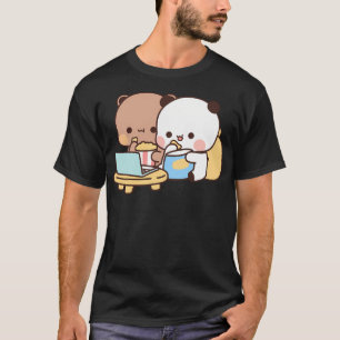Dudu Bear And Bubu Panda Watching Movie Together T-Shirt