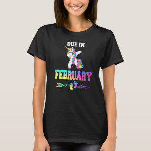 Due Date February Pregnancy Announcement T-Shirt