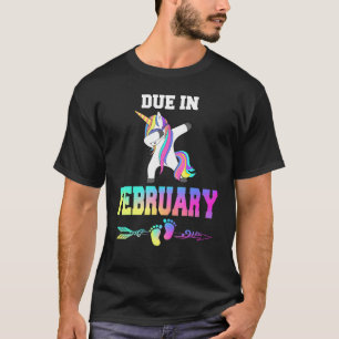 Due Date February Pregnancy Announcement T-Shirt