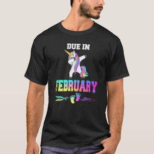 Due Date February Pregnancy Announcement T-Shirt