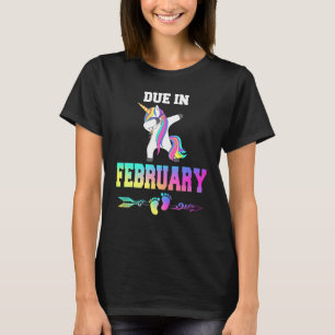 Due Date February Pregnancy Announcement T-Shirt