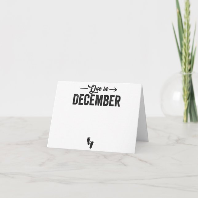 Due in December Baby Announcement Pregnancy Gift (Front)