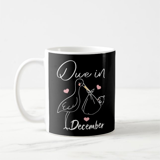 Due In December Funny Swan Carrying A Cute New  Coffee Mug (Left)