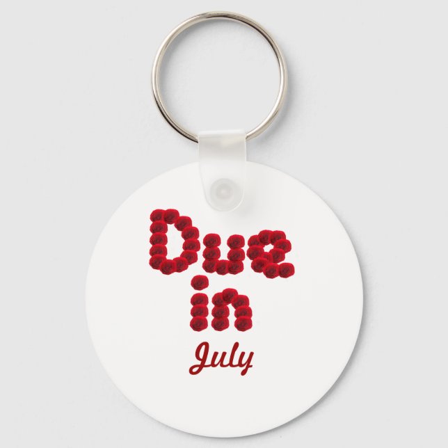 Due in July Keychain (Front)