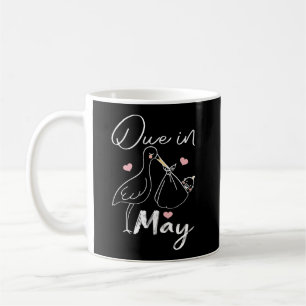 Due In May Funny Swan Carrying A Cute New Baby Coffee Mug