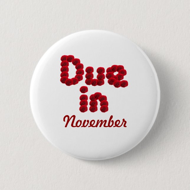 Due in November Button (Front)