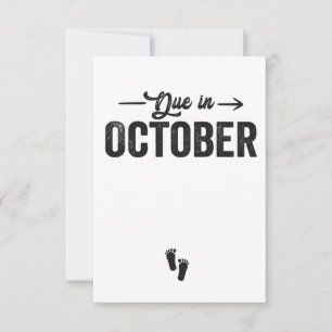 Due in October Baby Announcement Pregnancy Gift