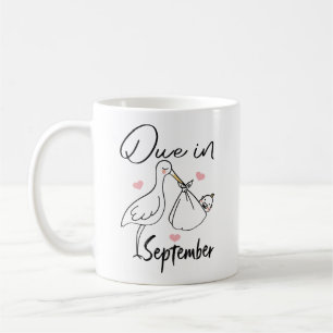 Due In September Cute Swan Carrying A Funny New Coffee Mug