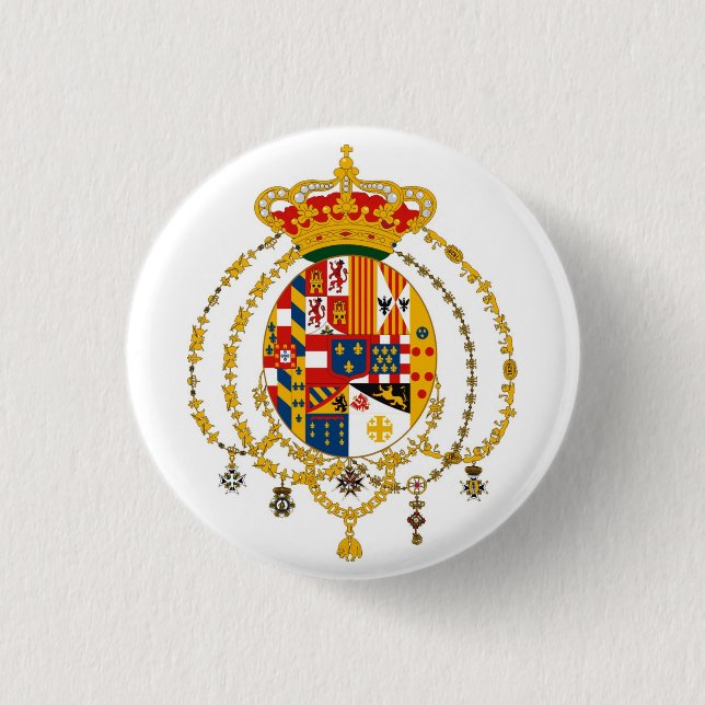 Due Sicilie Coat of Arms 3 Cm Round Badge (Front)