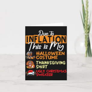 Due to Inflation This is Funny Halloween Costume Card