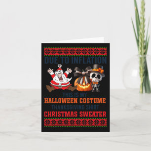 Due To Inflation This Is My Halloween Costume Funn Card