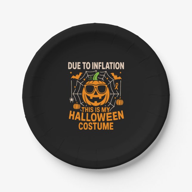Due to Inflation This is My Halloween Paper Plate (Front)