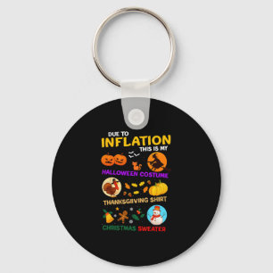 Due To Inflation This Is My Halloween Thanksgiving Key Ring