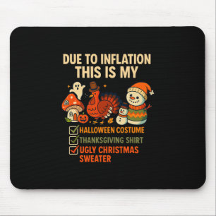 Due To Inflation This Is My Halloween Thanksgiving Mouse Mat