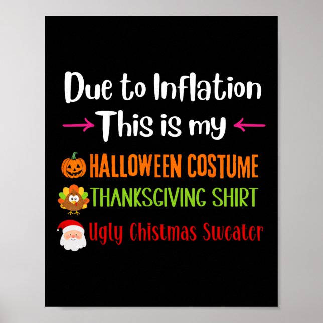 Due To Inflation This Is My Halloween Thanksgiving Poster (Front)