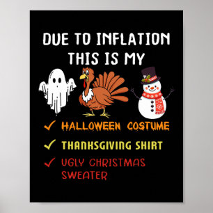 Due To Inflation This Is My Halloween Thanksgiving Poster