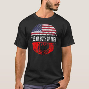 Duel Flag Albania and American duel citizen T-Shirt