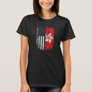 Duel Flag Hong Kong and American duel citizen T-Shirt