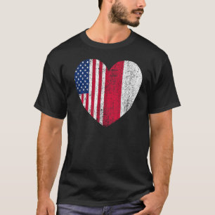 Duel Heart Design Poland and American duel citizen T-Shirt