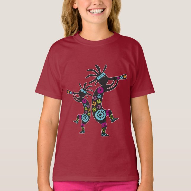 Duelling Kids Kokopellis T-Shirt (Front)