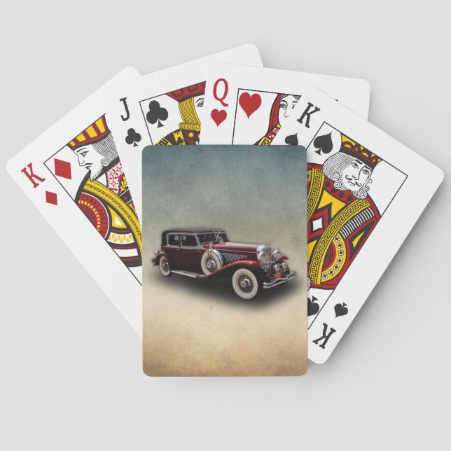 Duesenberg (Duesy) Model J Classic Car Playing Cards (Back)