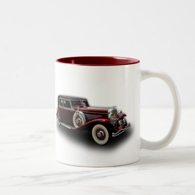 Duesenberg (Duesy) Model J Classic Car Two-Tone Coffee Mug (Right)