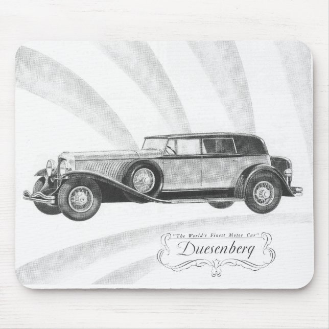 Duesenberg Motor Car Mouse Mat (Front)