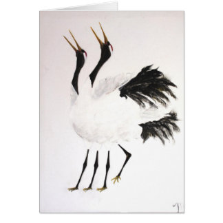 Duet of the Gold-beaked Cranes