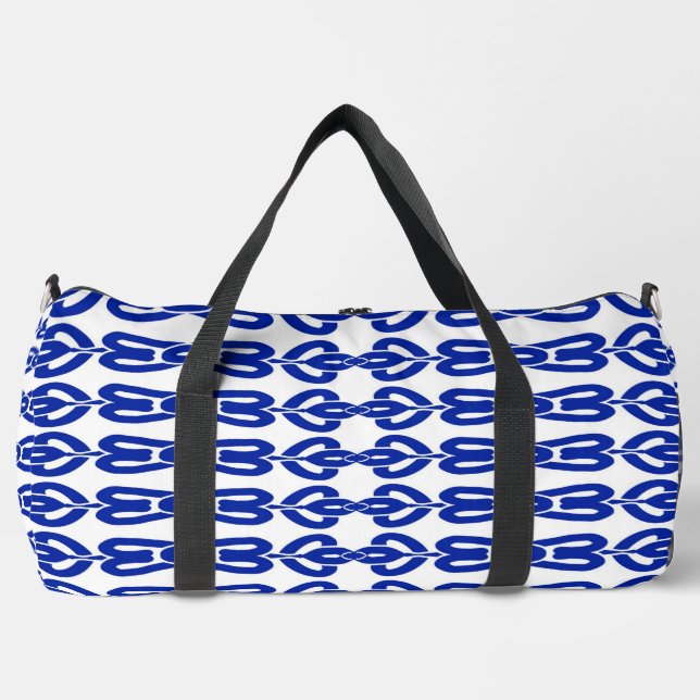Duffel Bag, A seamless pattern blue design     Duffle Bag (Front)