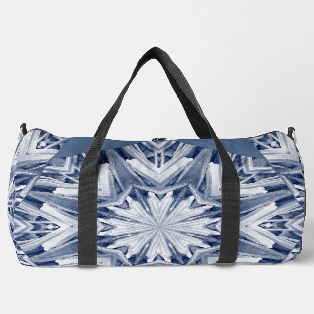Duffel Bag, Grey geometric pattern design  Duffle Bag (Front)