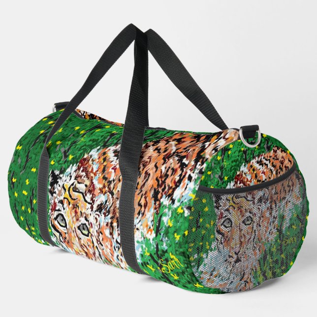 Duffel Bag  : Tiger On The Run (Right Corner)