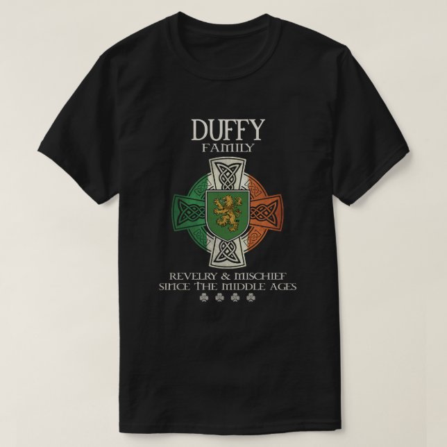 Duffy Family Ireland Duffy surname T-Shirt (Design Front)
