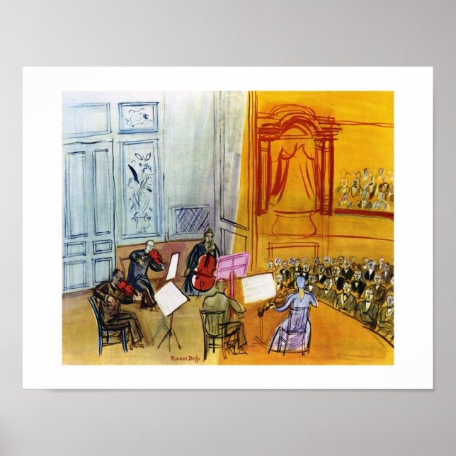 DUFY THE QUINTET WITH RED CELLO 11x14 Poster (Front)
