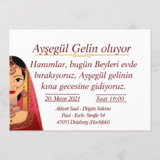 Dügün kina invitation