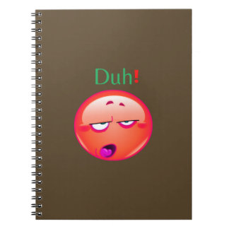 Duh Notebook, Duh emoji Face reaction Notebook, Notebook