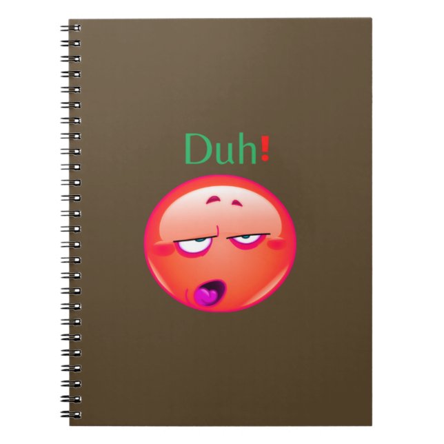 Duh Notebook, Duh emoji Face reaction Notebook,  Notebook (Front)