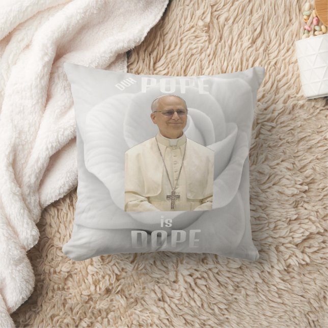 Duh Pope is Dope Throw Pillow (Blanket)