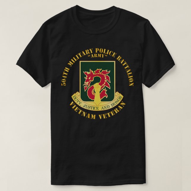 DUI 504th Military Police Battalion wo SVC Ribbon  T-Shirt (Design Front)