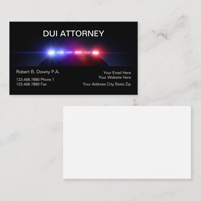 DUI Attorney Business Cards (Front/Back)