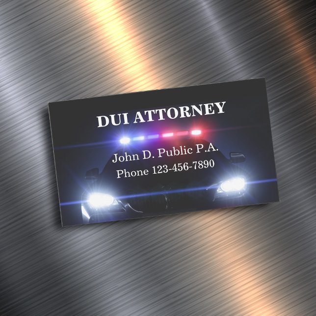 DUI Attorney Defence Lawyer Magnetic Business Card (Creator Uploaded)