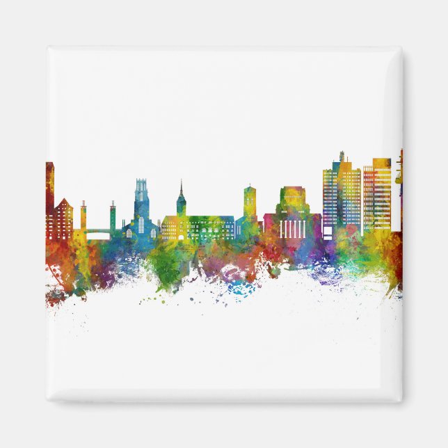 Duisburg Germany Skyline Magnet (Front)