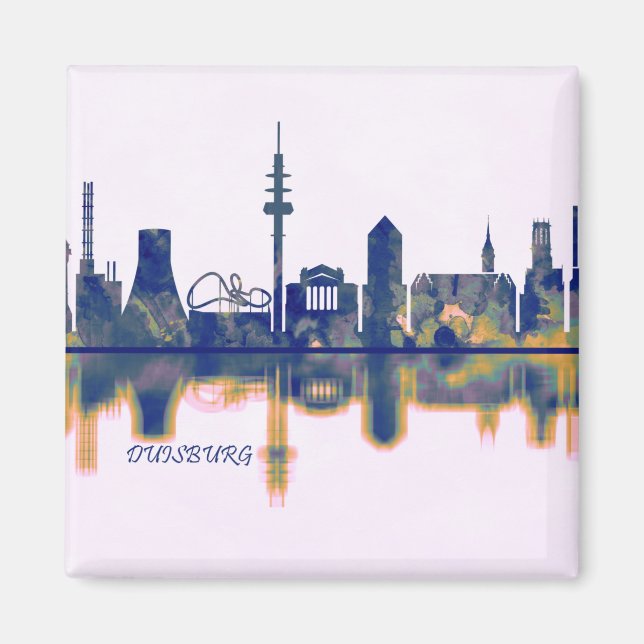 Duisburg Skyline Magnet (Front)