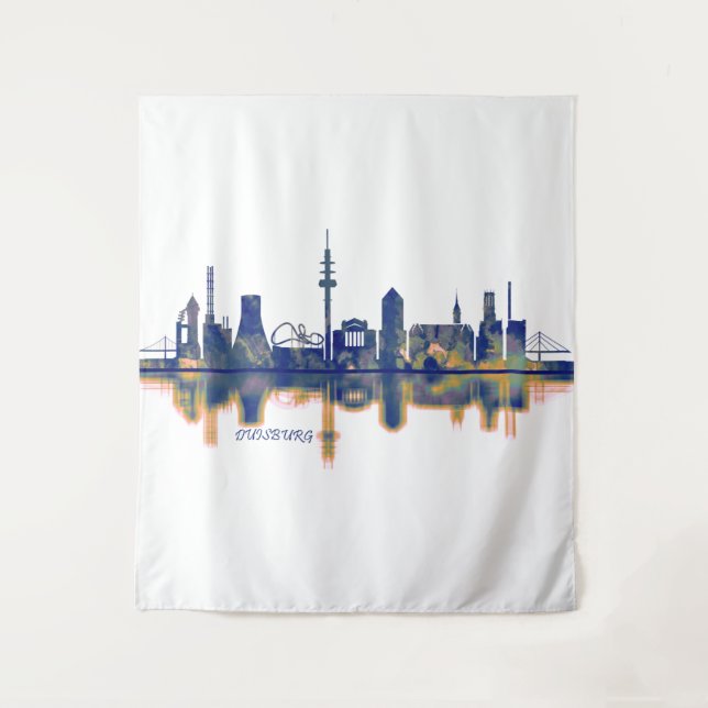 Duisburg Skyline Tapestry (Front)