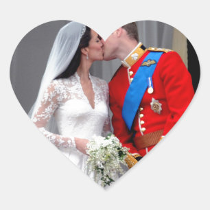 Duke and Duchess of Cambridge Royal Wedding Heart Sticker